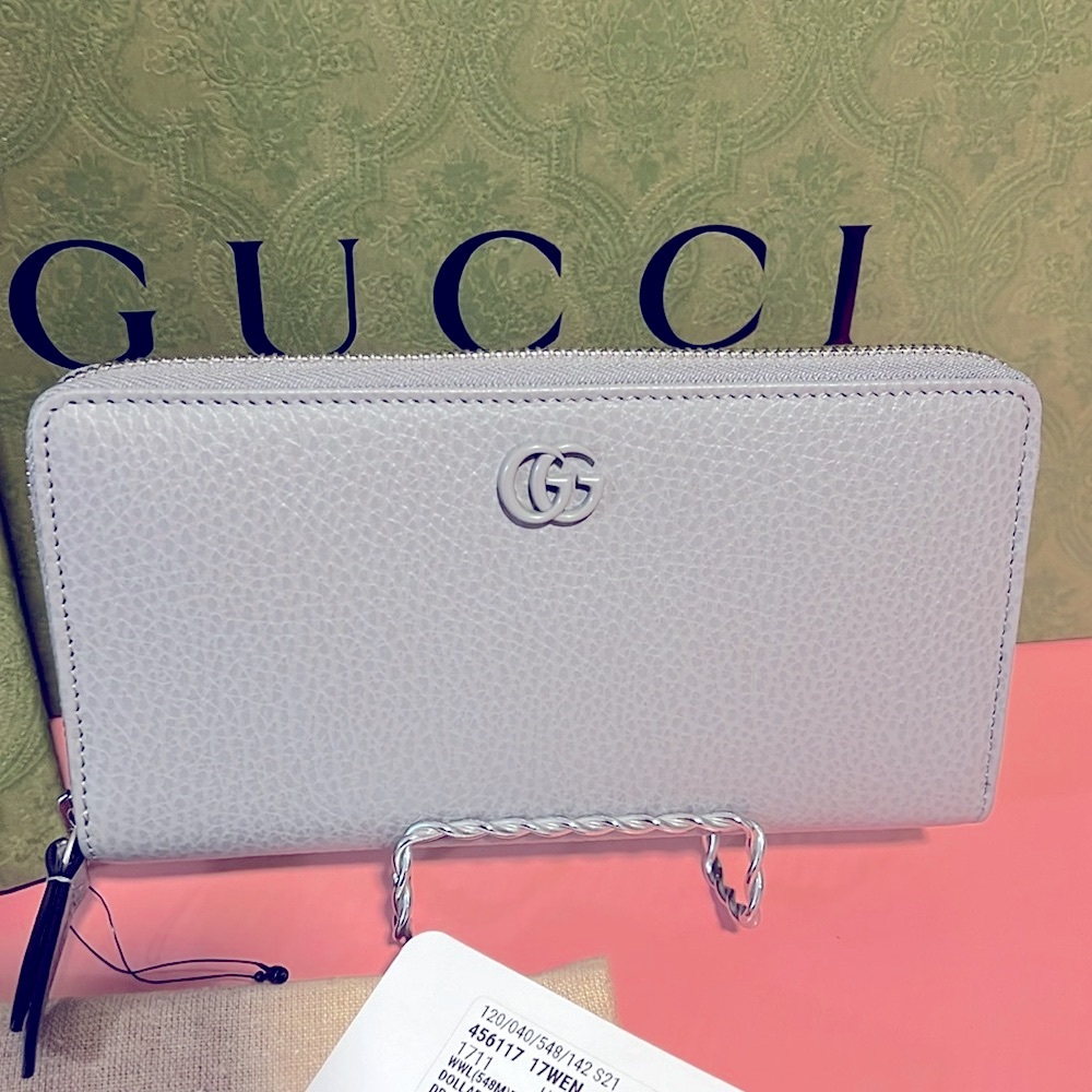 Gucci Marmont Leather Long Zip Around Wallet